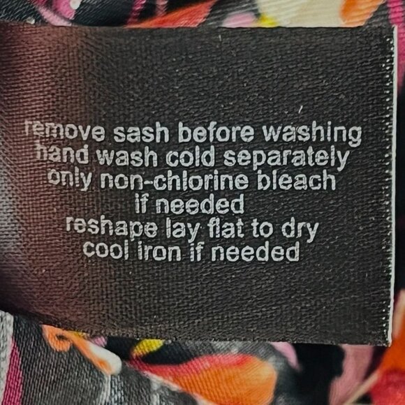 Lane Bryant Maxi Dress Size 26 Black Floral Metallic Shimmer Elastic Waist - Picture 13 of 16